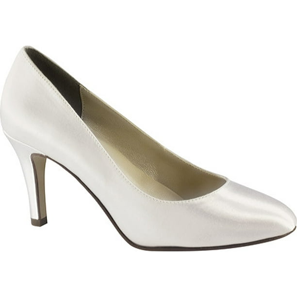 Details about   Touch Ups Women`s Dot Pump,White Satin,8 W US